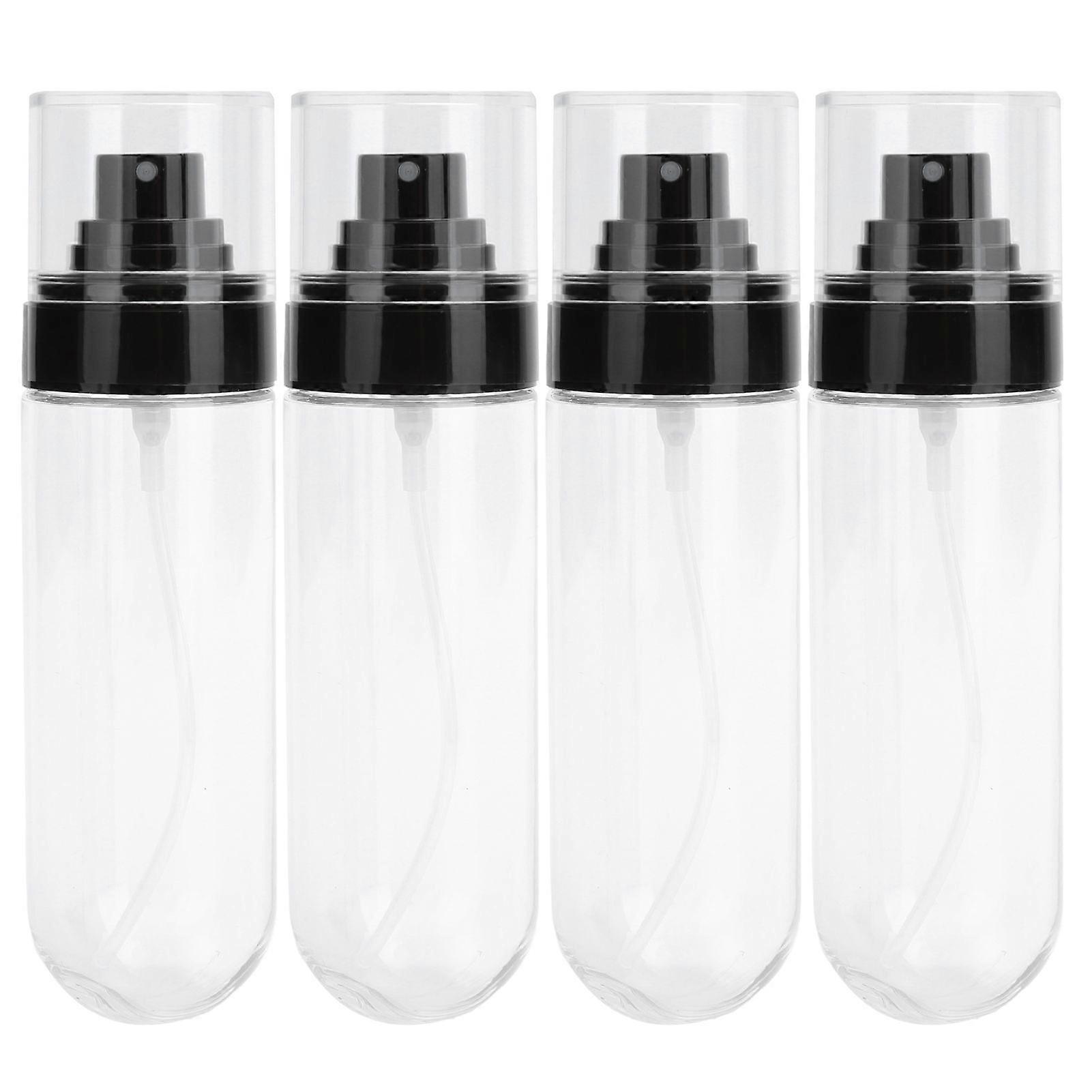 4Pcs Spray Bottles Set Mini Portable Plastic Travel Empty Refillable Container Dispenser100ml