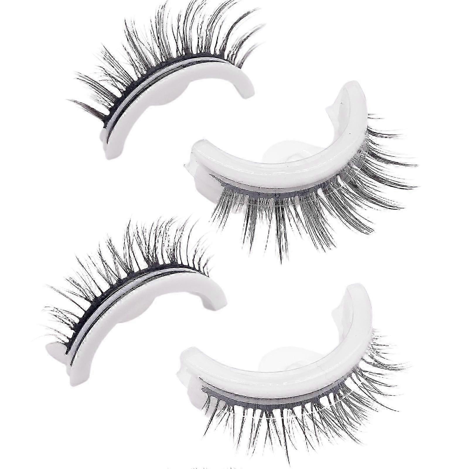 Reusable Self-adhesive Eyelashes With Natural Look Washable Glue Free Waterproof