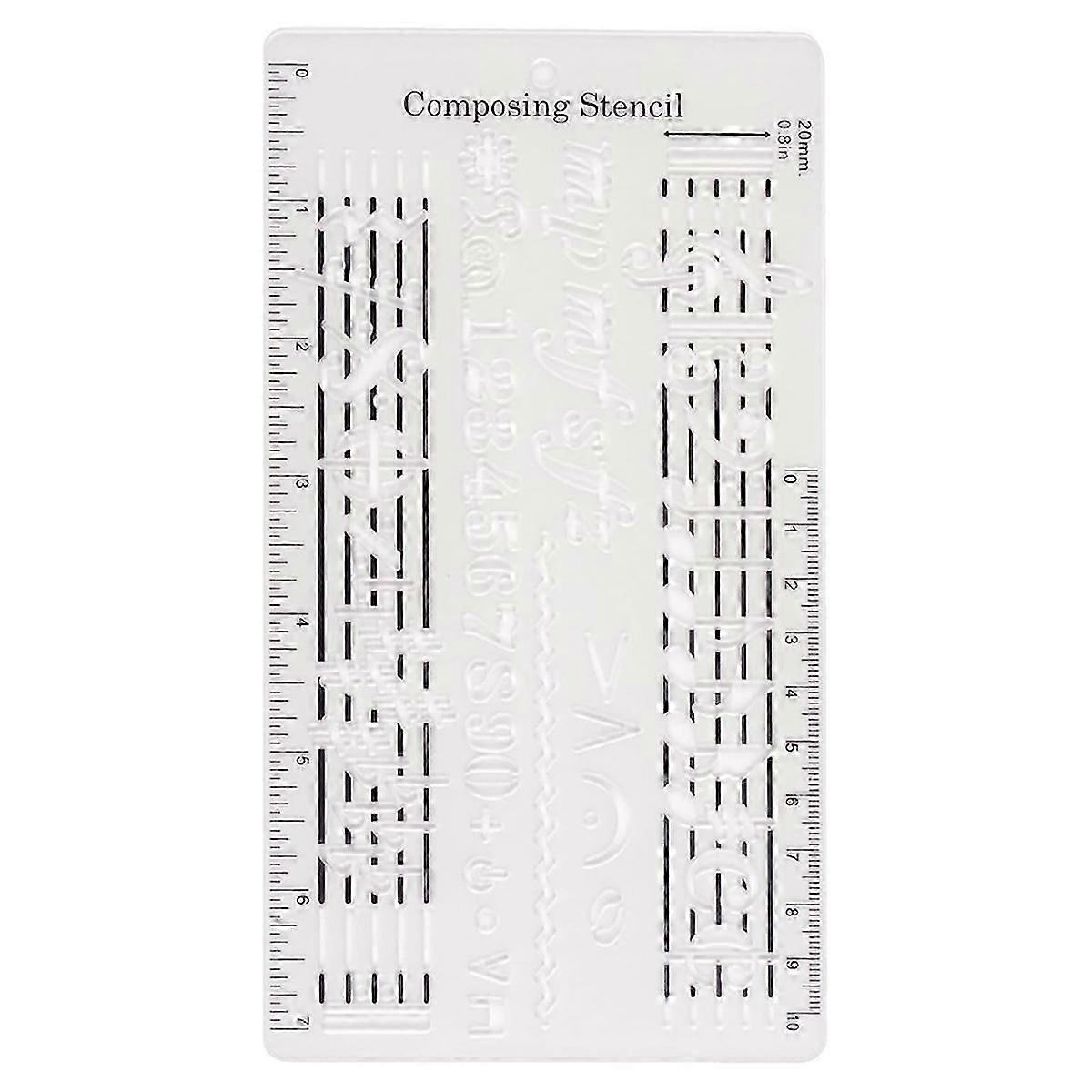 Music Composition Ruler: Stencil for Notes & Symbols, Song Writer's Accessory