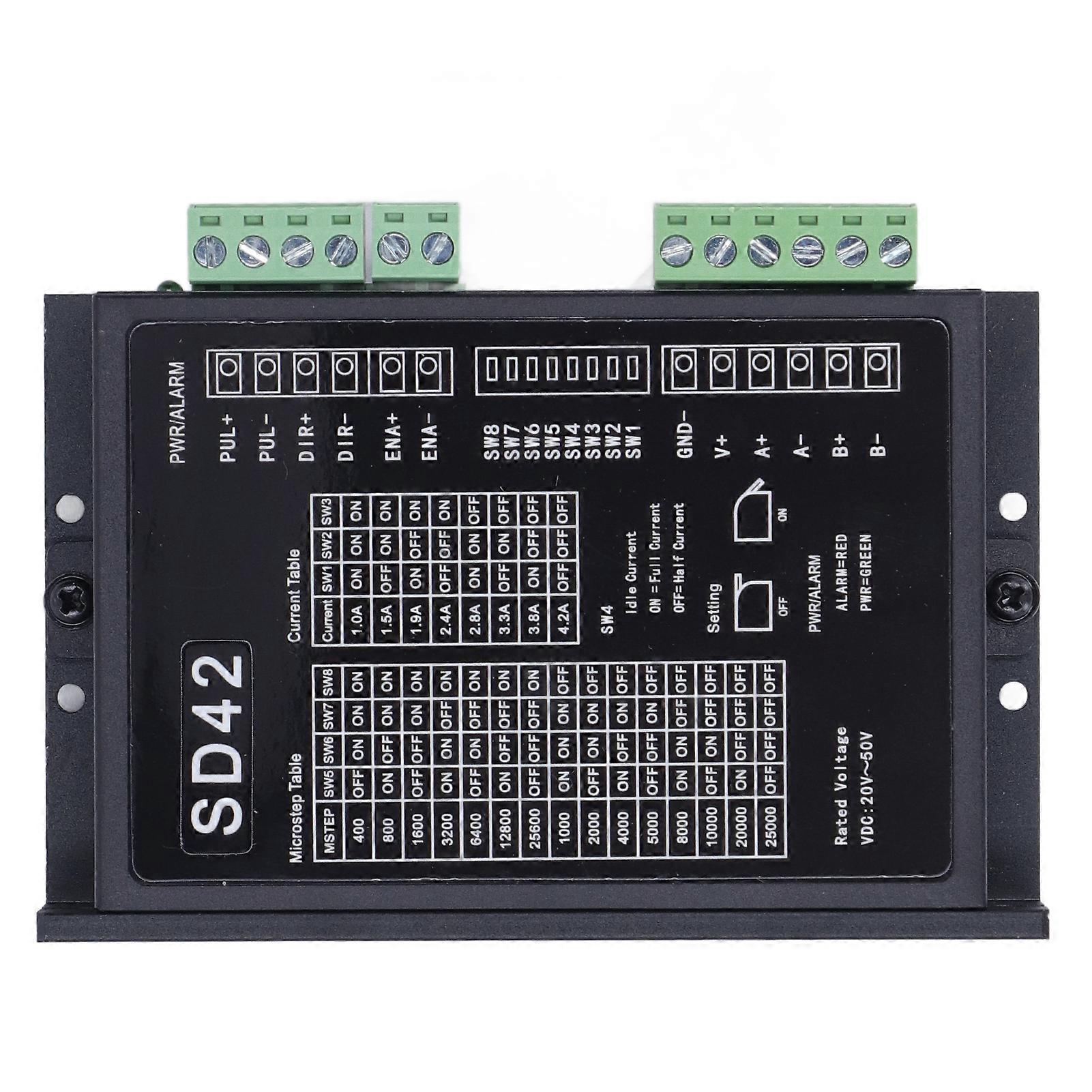 Stepper Motor Driver Low Noise Aluminum Alloy Easy to Install Motor Driver DC20‑50V