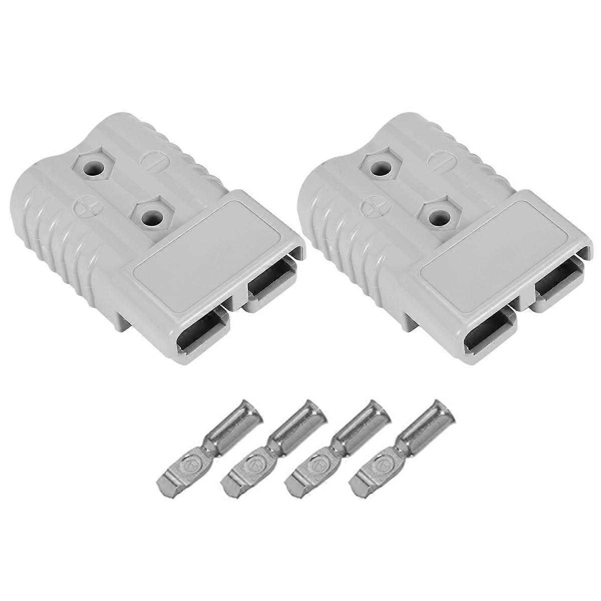 2 Pcs Quick Connect Plug 175A 600V Battery Grey for Maximum 1AWG Wire