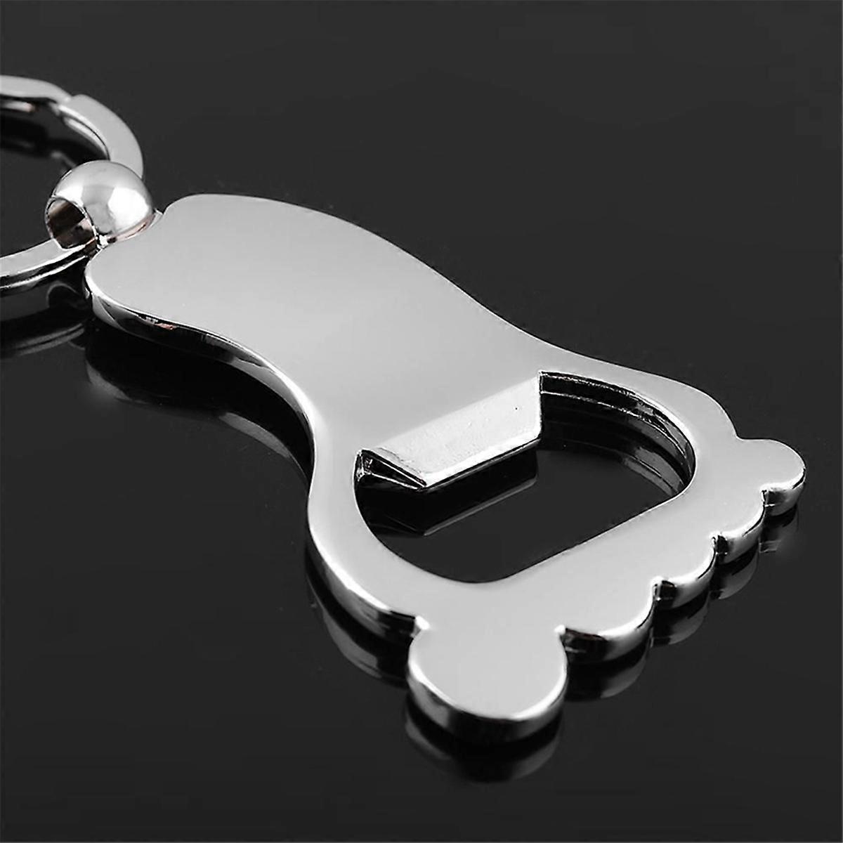 20pcs Keychain Beer Bottle Opener Keychain Chain Ring