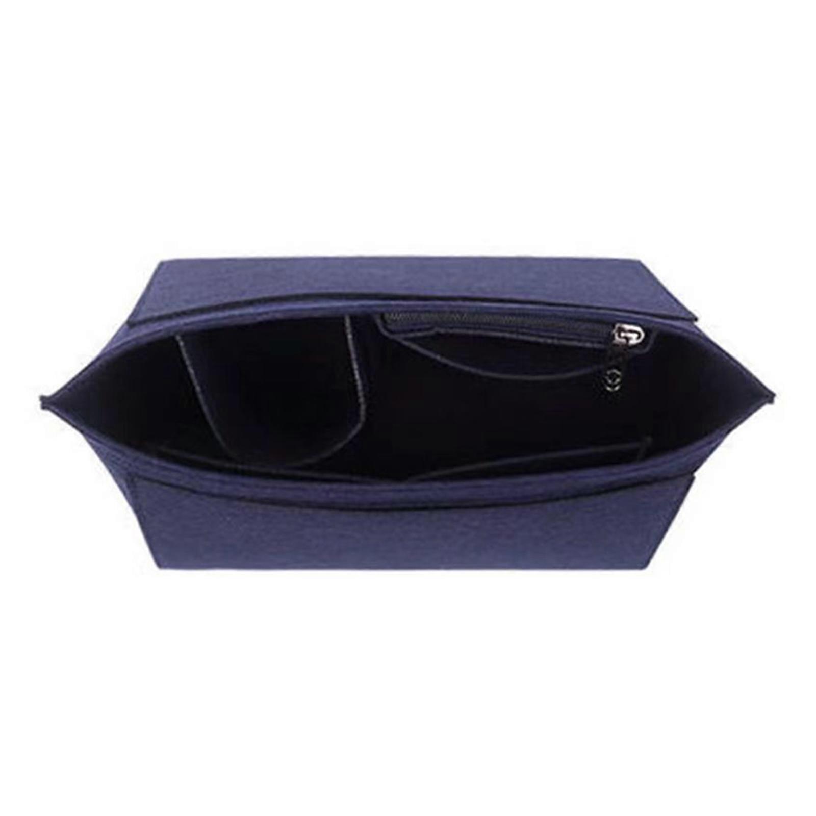 Versatile Felt Purse Organizer Insert for Handbag Simplify Your Daily Storage Deep Blue 28x17x25cm