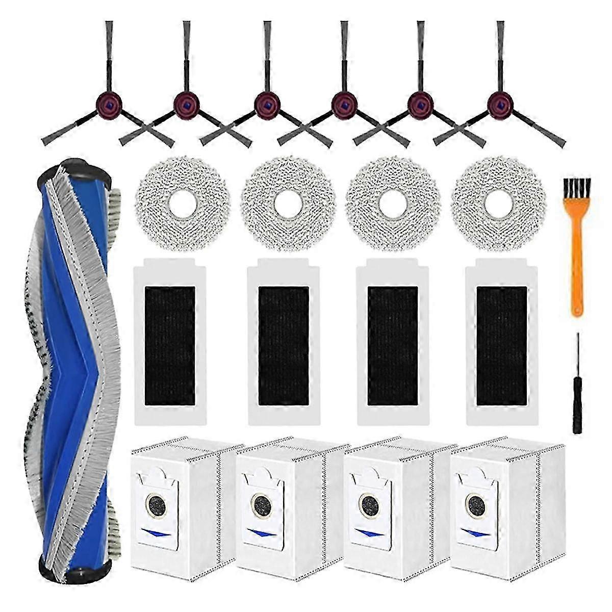 Compatible for 21PCS for T30S/ T30S Combo Robot Vacuum Cleaner Parts Main Side Brush Hepa Filter Mop Cloth Dust Baszrh a-s