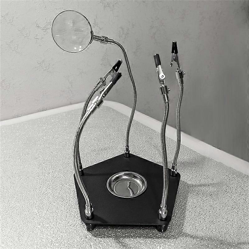 Table Soldering Helping Hands with Clip Magnifier for PCB Board Weld