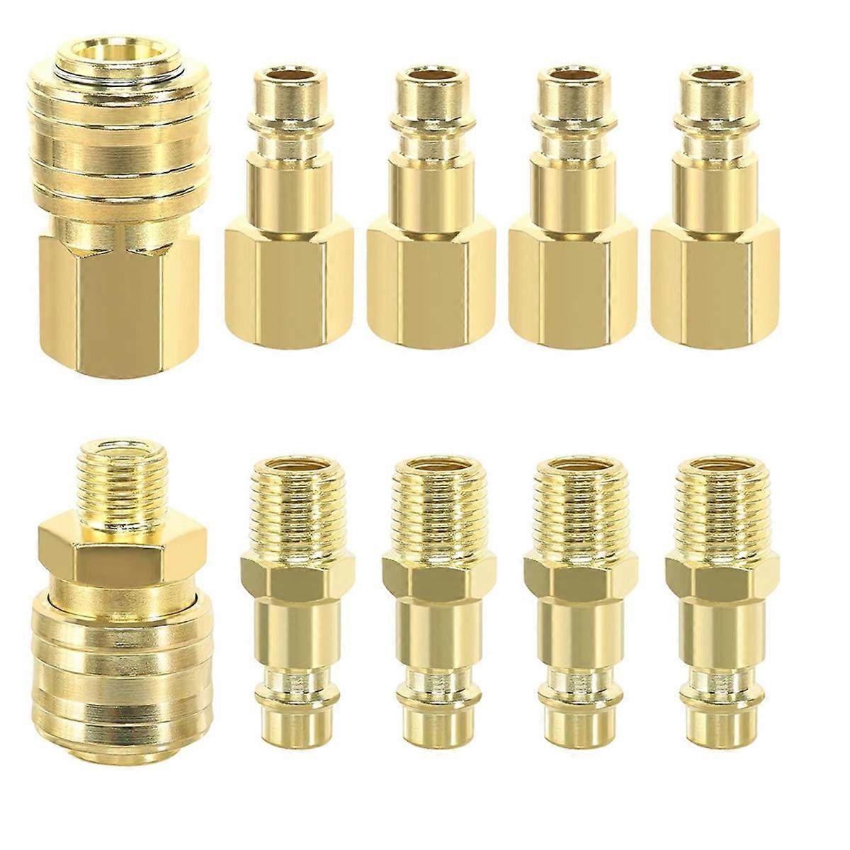 10Pcs Compressed Air Coupling 1/4inch BSP Quick Coupling