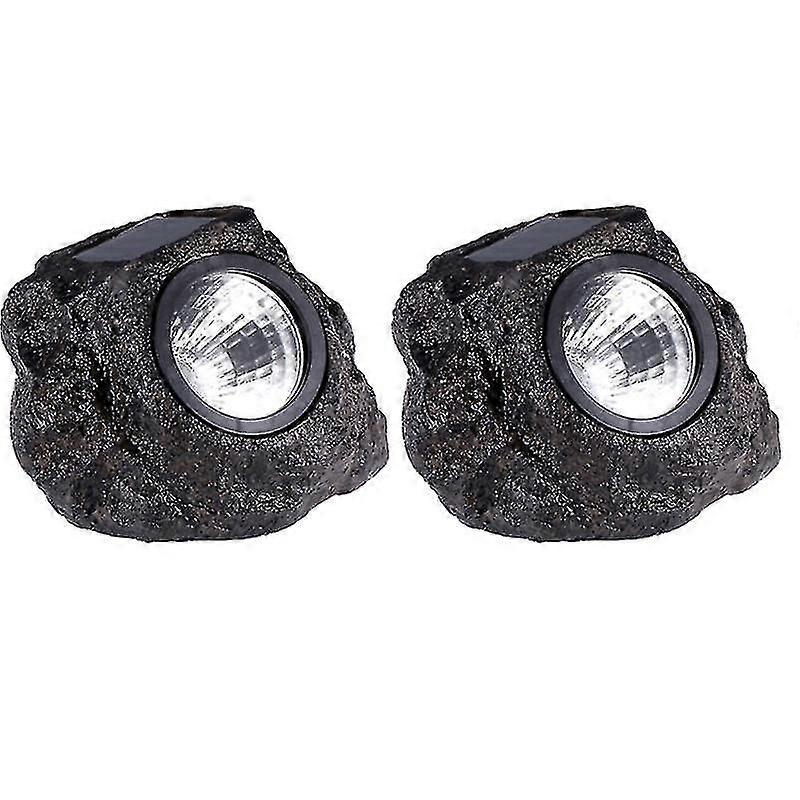 2pcs Simulation Stone Solar Lamp