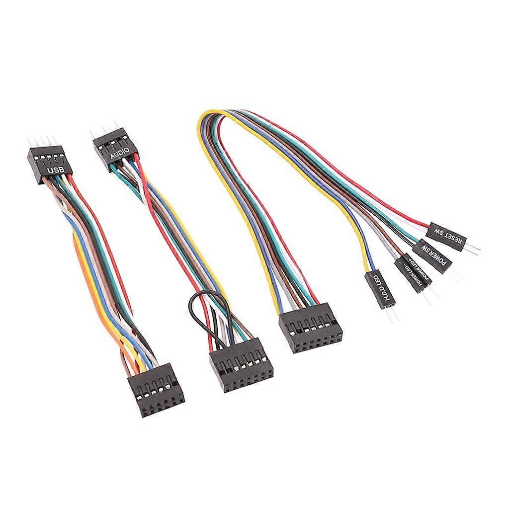 3Pcs Motherboard Line Power Switch Adapter Kabel Transfer Wiring Switch USB