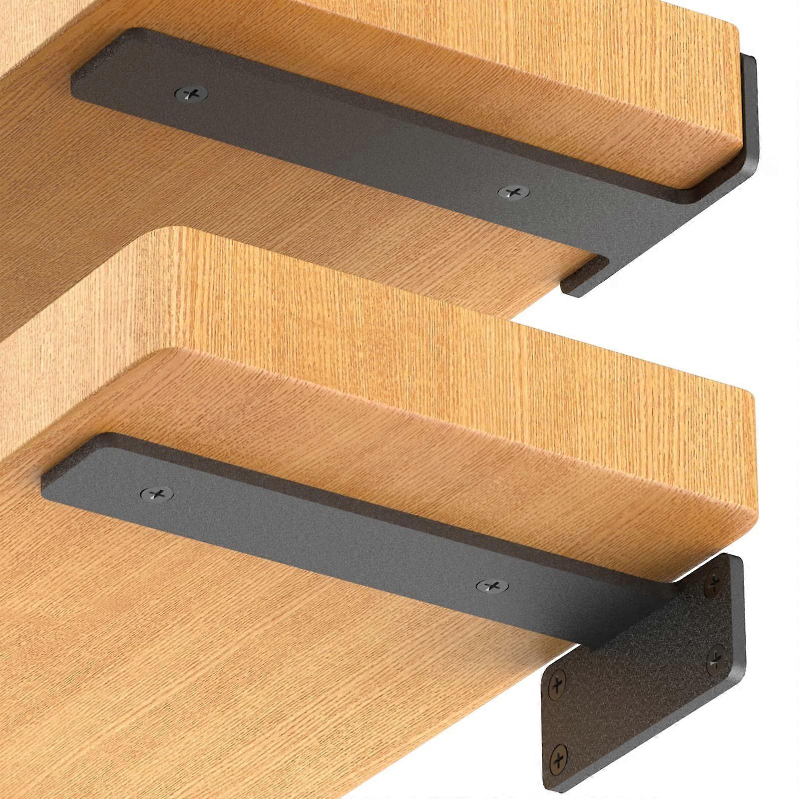6 Pack Industrial Shelf Brackets 6 Inch Heavy Duty Metal Supports for DIY Wall Shelving Projects