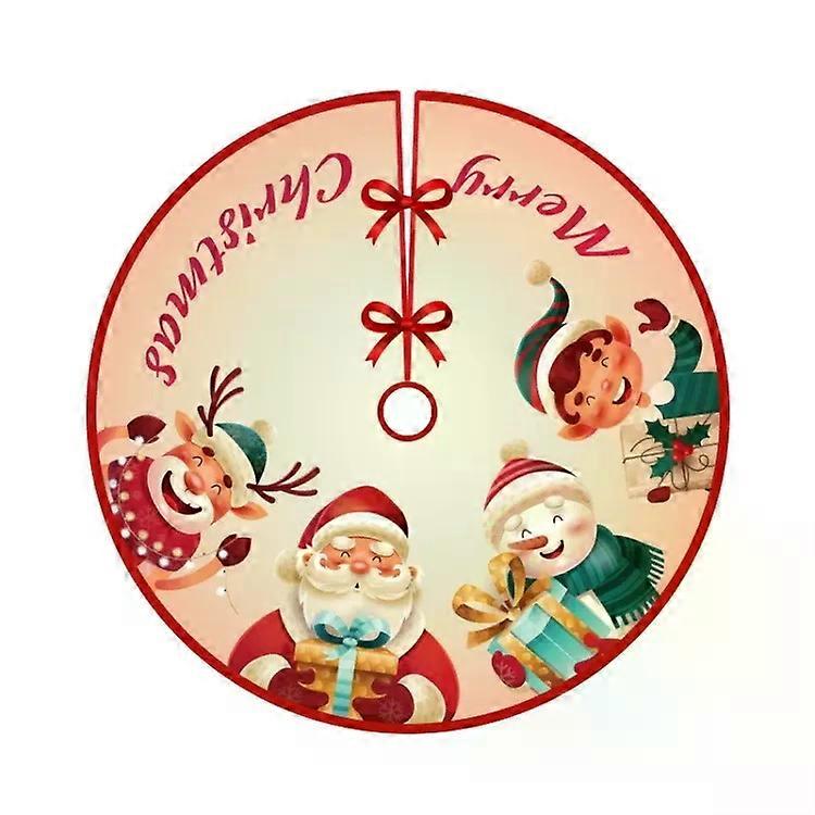 Christmas Tree Skirt-Festive Cloth Mat for Tree Bottom by