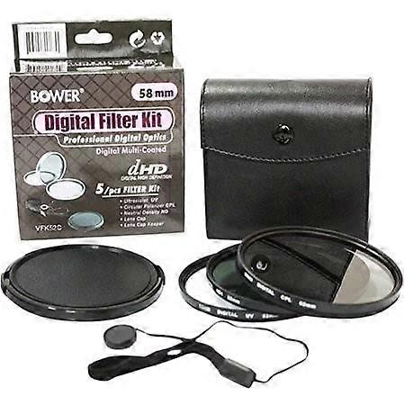 58MM Digital High Resolution UV CPL ND4 Filter Set for Digital and Video Cameras - VFK58C Model