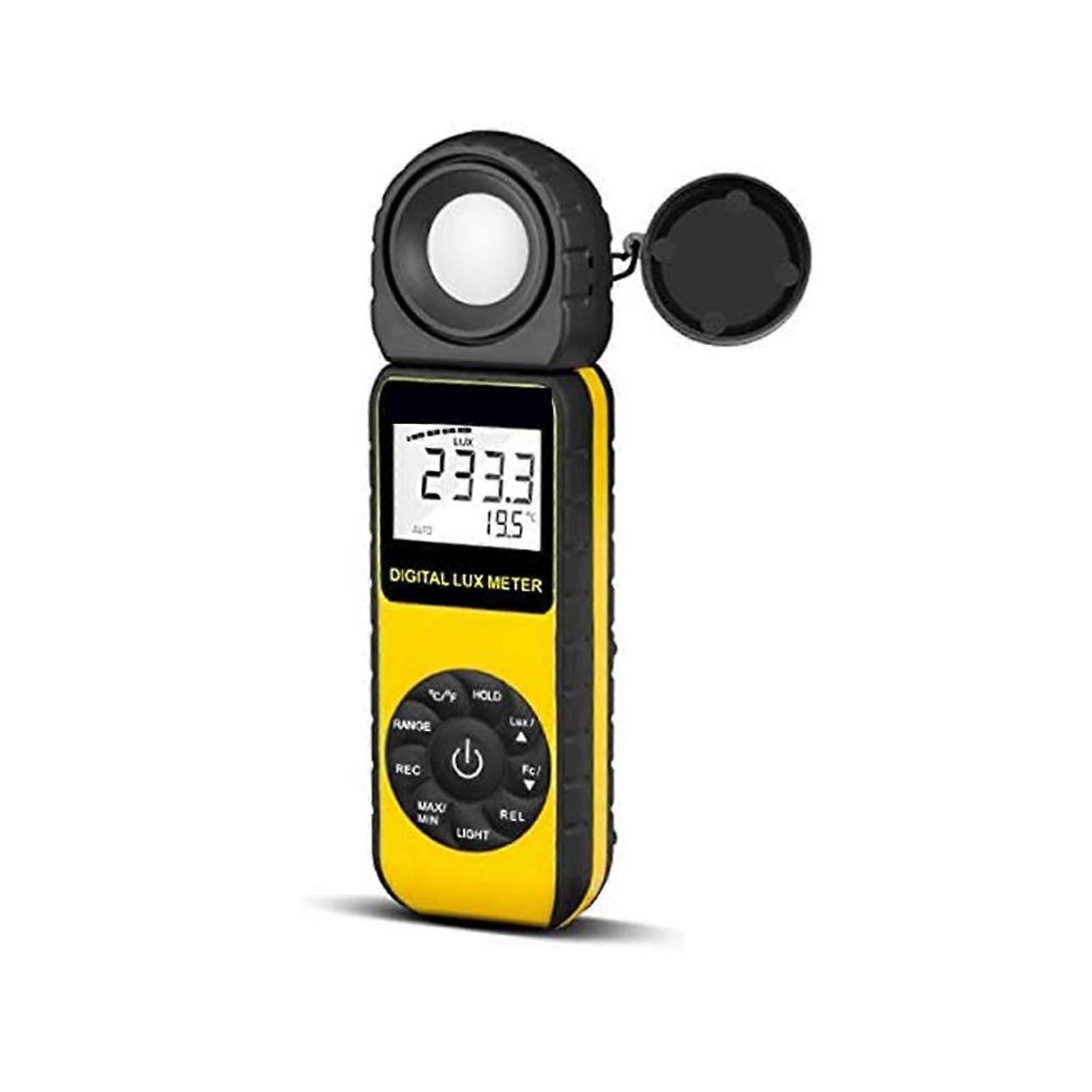 Digital Illuminance Light Meter, Luxmeter Lumen Meter Handheld Light Calibrator with 270° Rotatable Detector