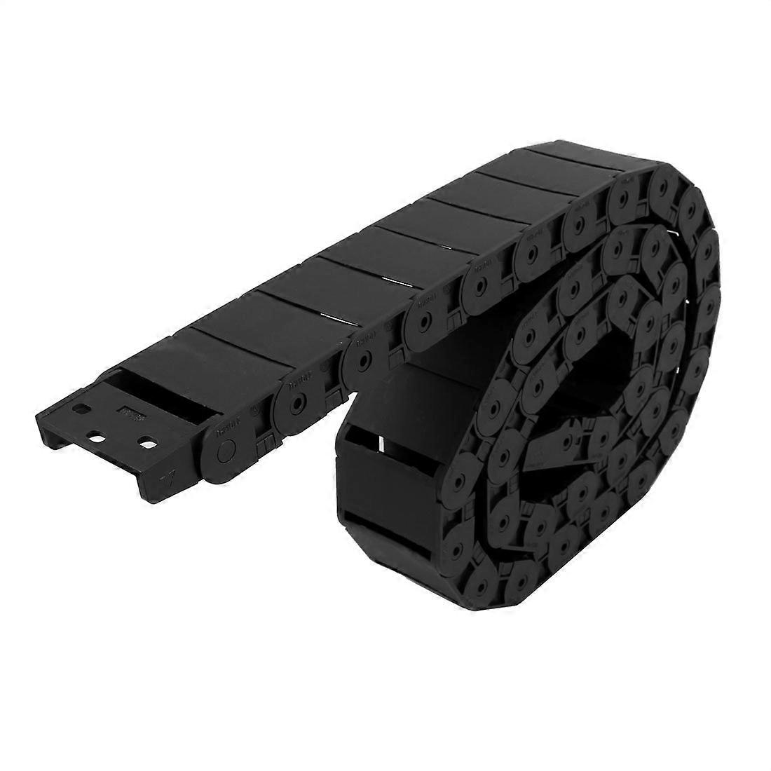 Qtqgoitem Plastic 18mm x 50mm Towline Cable Drag Chain Wire Cord Carrier 1.4M Long Black (model: 2ef 2ed c1b fbc 41f)