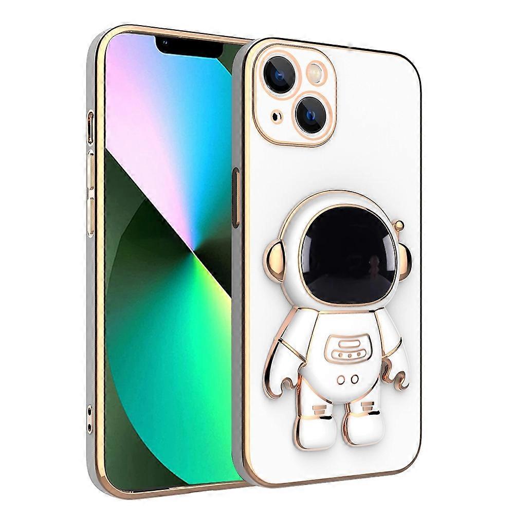 For iPhone 13 mini Plating Astronaut Holder Phone Case