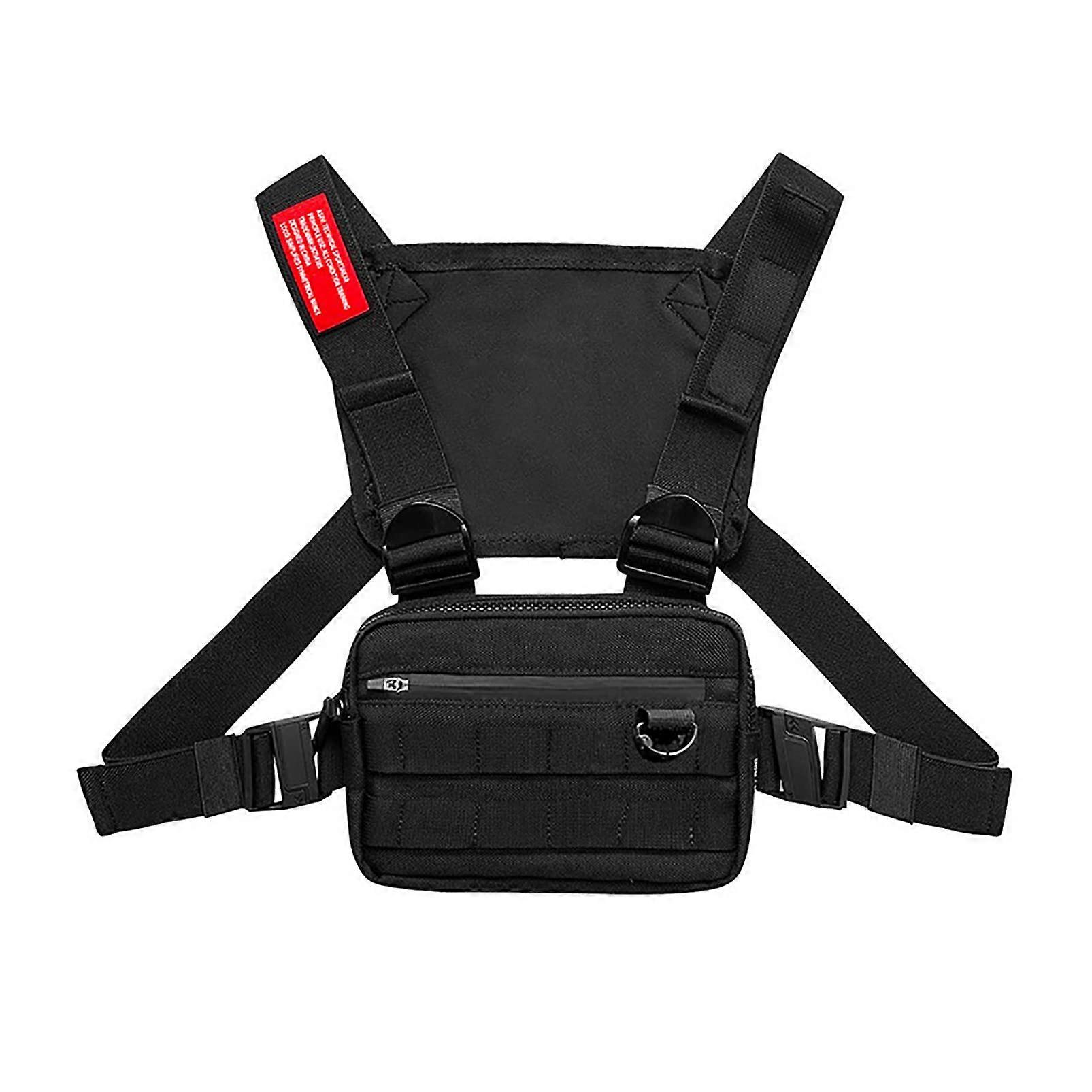 Running Chest Pack with Extra Phone Holder, Lightweight Tactical Backpack for Workouts, Adjustable Size, Durable Material