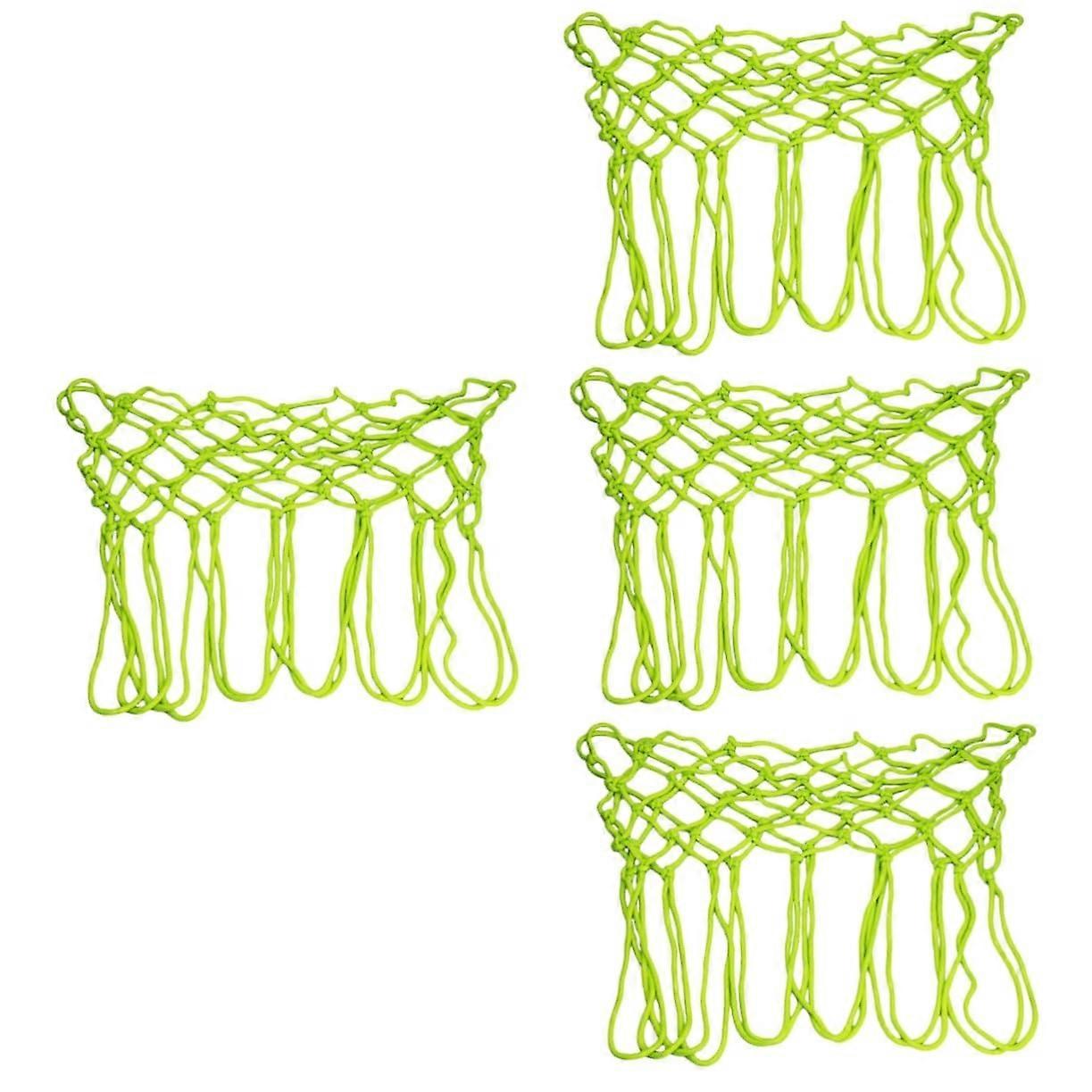 Luminous Basketball Net Set of 2 for Kids Outdoor Use Fluorescent Basketball Hoop Mesh Compatible with Standard Size Rims