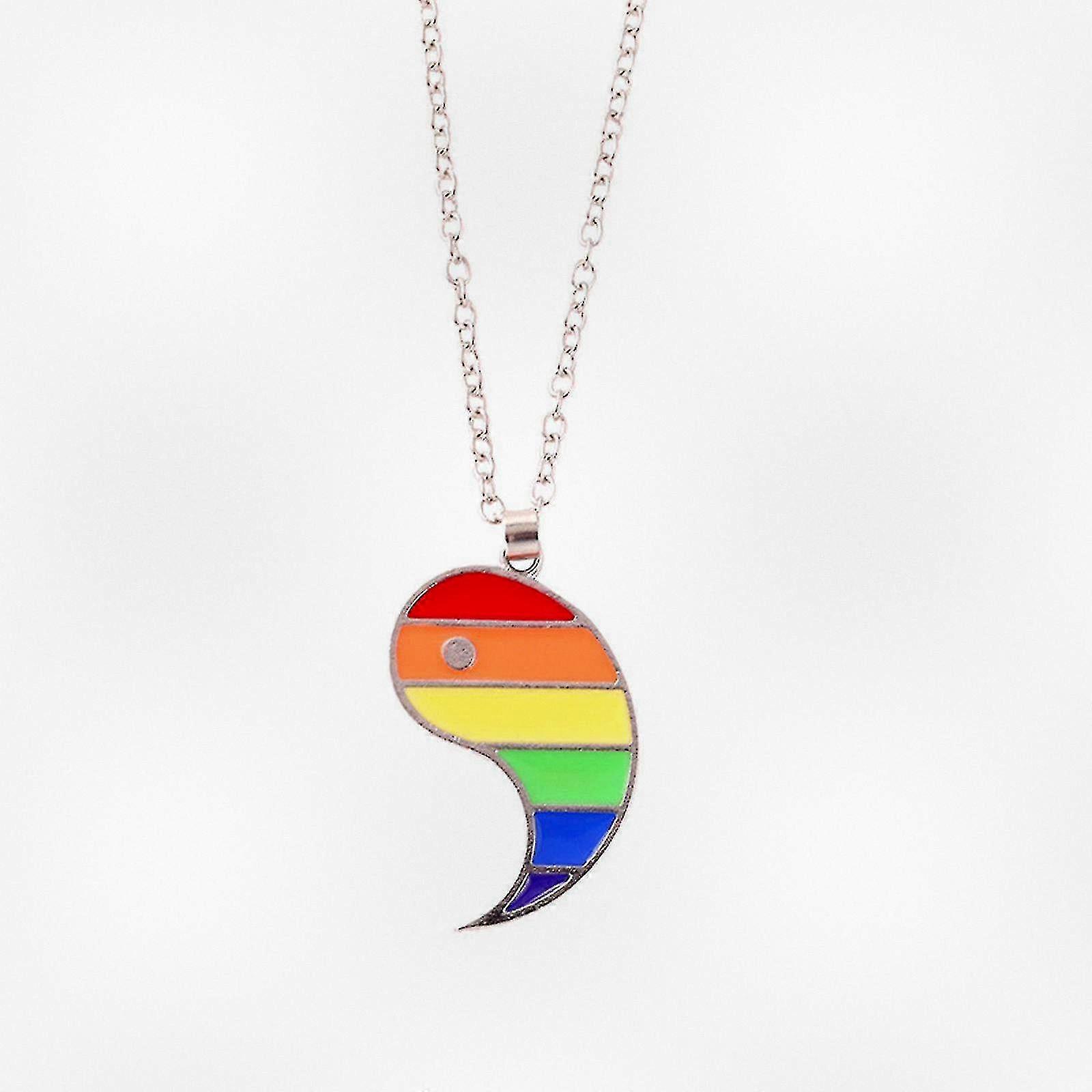 Vibrant Yin Yang Pendant Necklace for All, Featuring a Unique Puzzle Charm Design for Men and Women