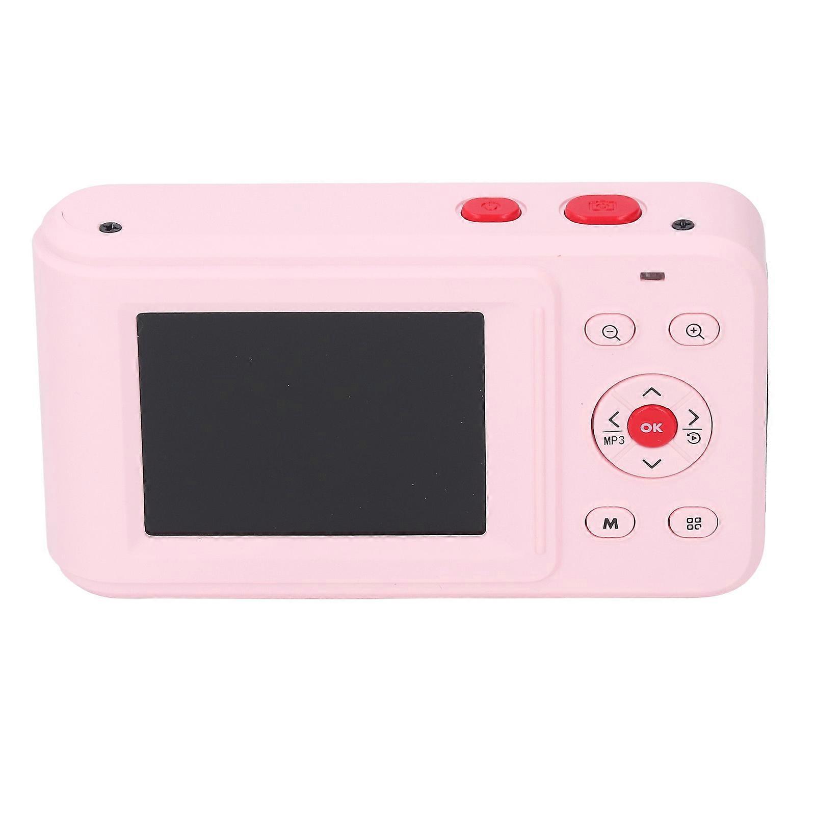 Digital Camera 72MP 2.5K Video Output Dual Screen Compact Camera 16X Zoom Autofocus Selfie Camera for Travel Gatherings Graduations Pink 