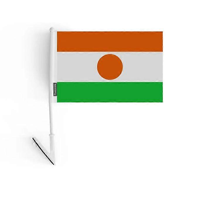 Adhesive Flag – Niger – 14 x 21 cm – Flexible Polyester – Easy to Stick – 5 pieces