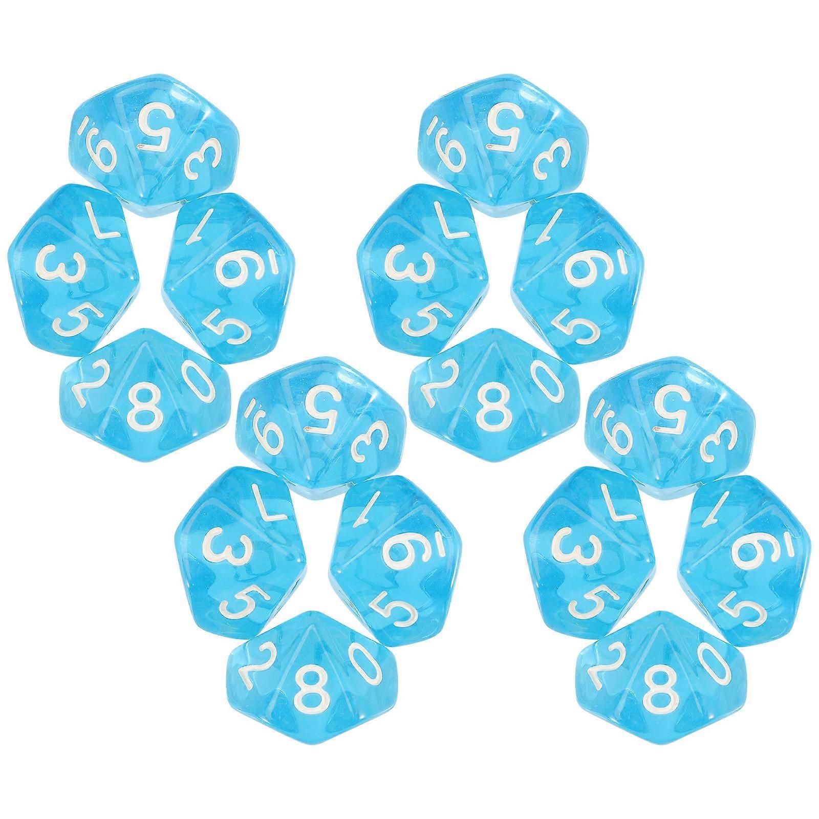 20pcs Transparent Acrylic Polyhedral Set Irregular Sided for Tabletop, Math & Educational Games Ideal for Classroom & Family Play