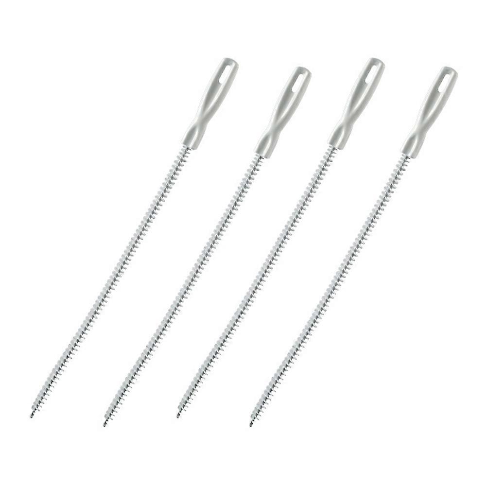 Flexible Drain Clog Remover Brush Set (4pcs)   Bendable Sink Cleaning Tool for Hair Removal and Drain Unblocking with Hanging Storage