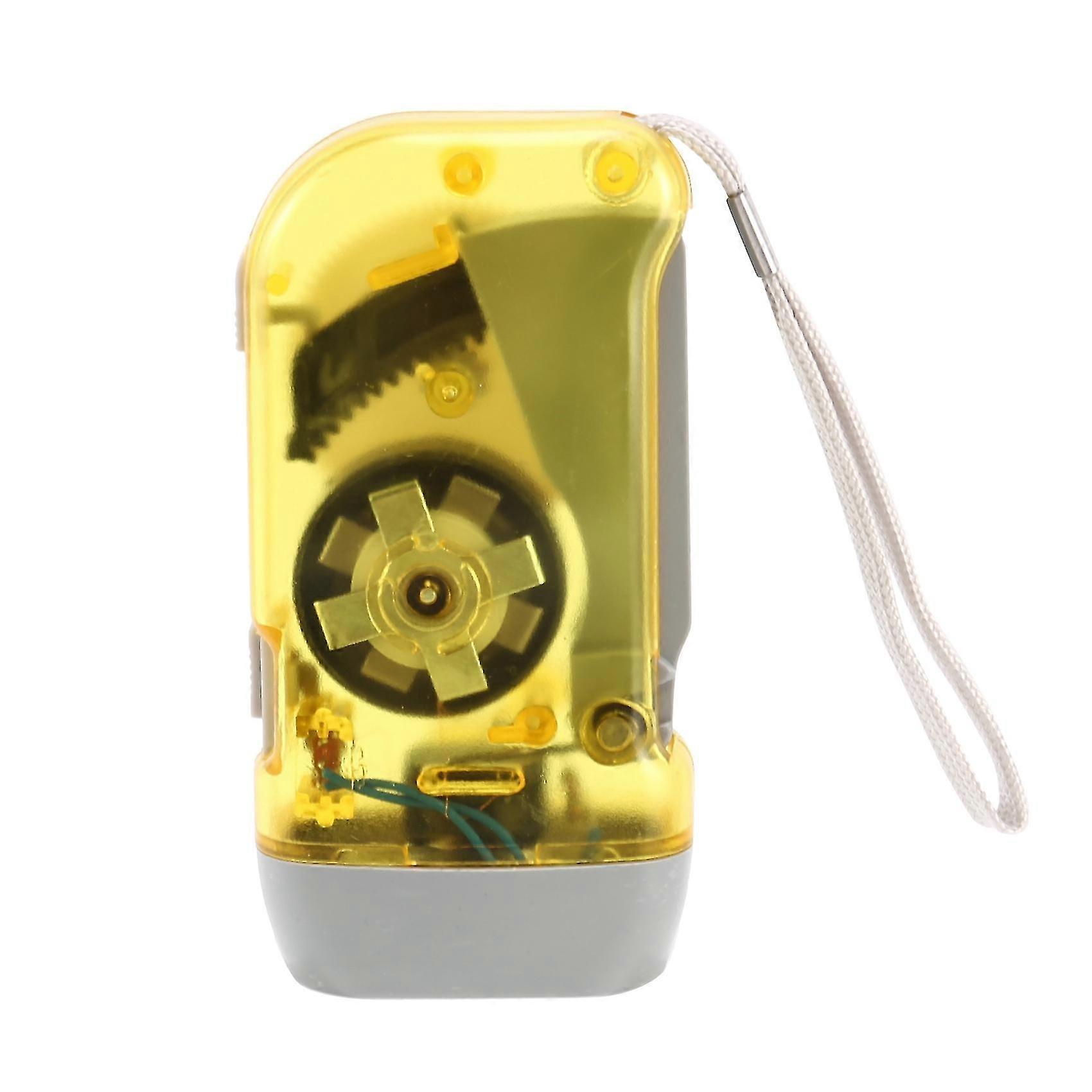 LED Dynamo Wind Up Flashlight Hand-pressing Crank No Battery Torch