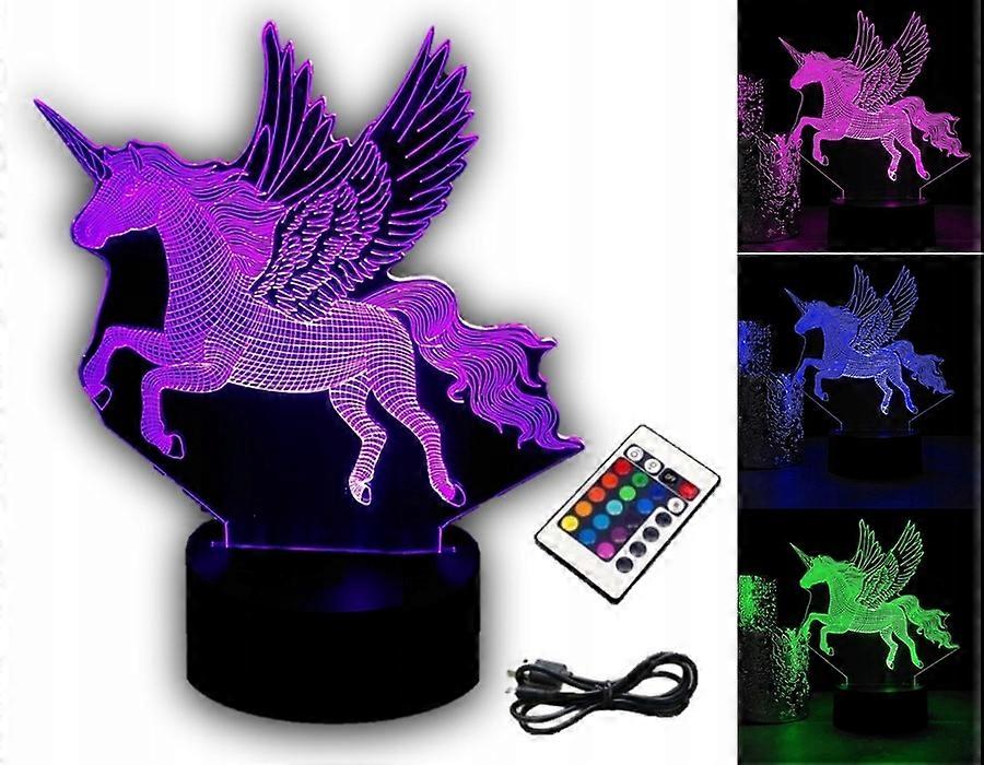 Lampka Nocna 3d One-pin Led Usb Remote Control