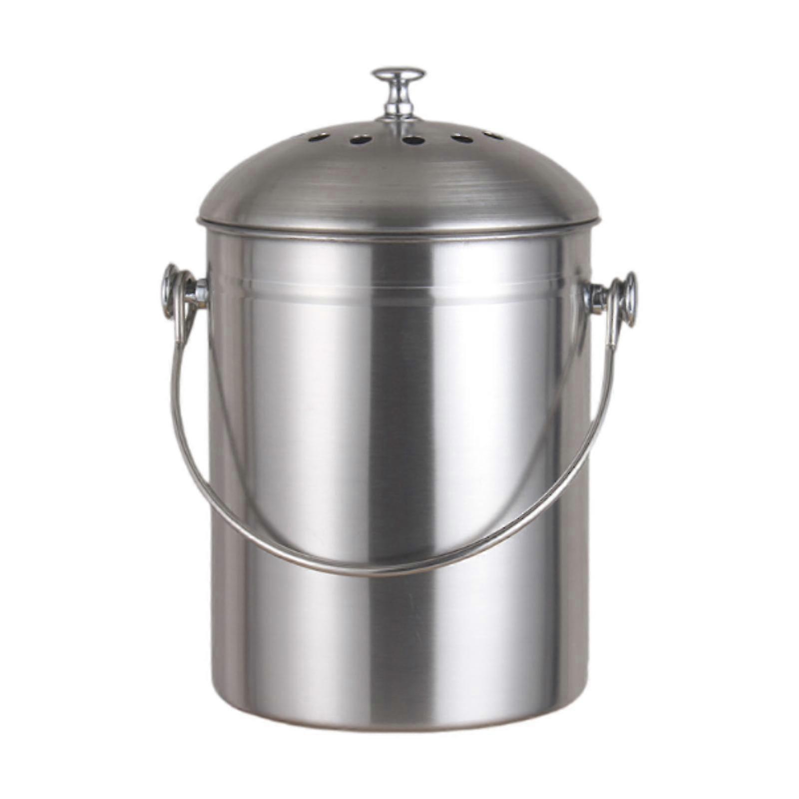 Stainless Steel Compost Bin Peel Kitchen Counter for Kitchen Counter Cooking