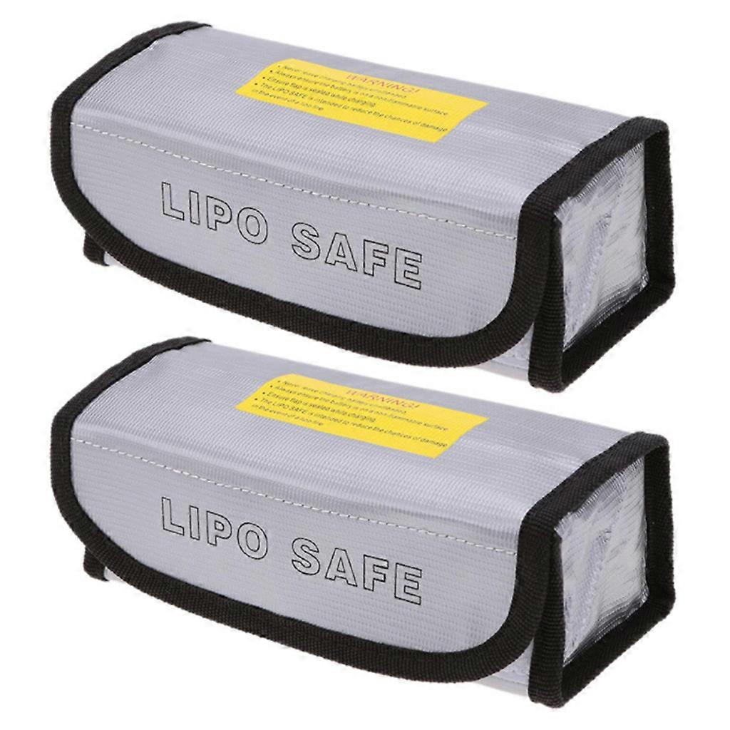 2 Pieces Lipo Bags,Fireproof Battery Safe for Case Explosionproof Storage Guard Pouch for Charging & Storage