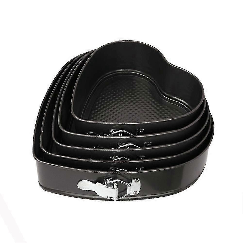 2025 (20/22/24/26/28CM moule à gâteau en forme de cœur ensemble de cinq pièces) moule à gâteau à boucle inférieure mobile en forme de cœur
