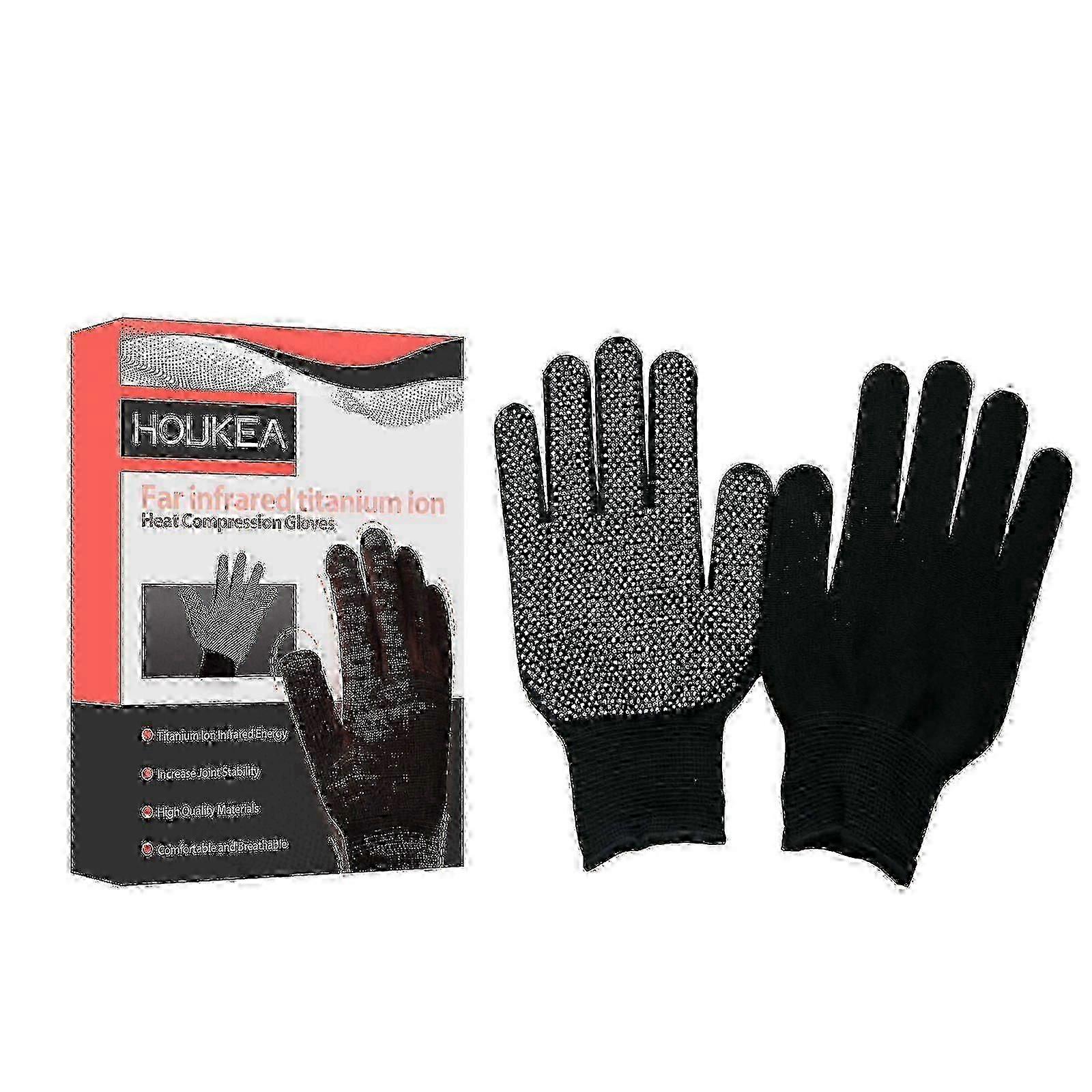 Far Infrared Titanium Ion Heat Compression Gloves, Relieve Stiffness Of Thumb Joints Sore And Swollen Fingers And Discomfort Care Gloves