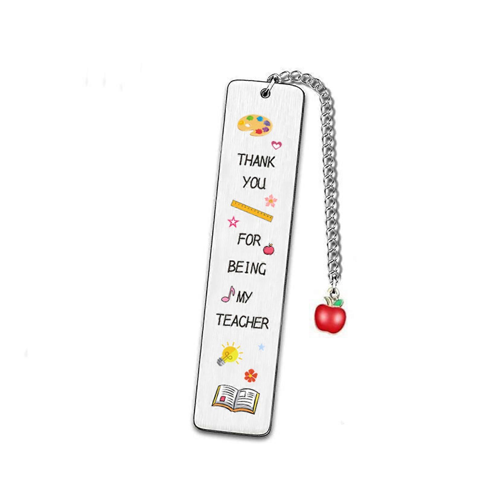 Teachers' Day Theme Patterns Bookmark Clearly Printed Stainless Steel Bookmark