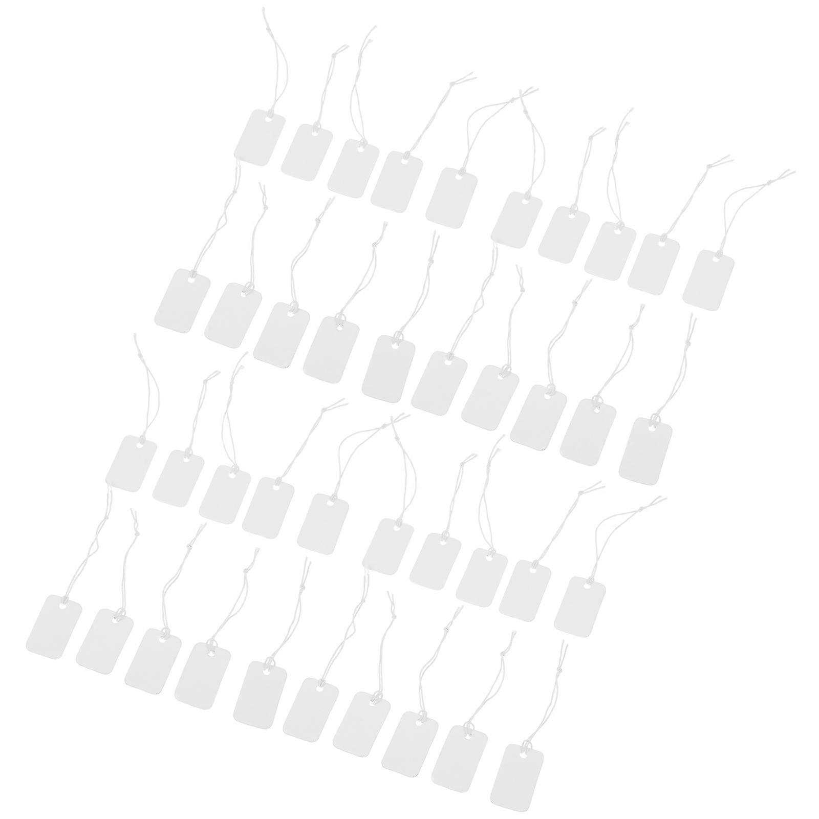 White Paper Price Tag for Decoration with Simple Design and Blank DIY Option 100pcs