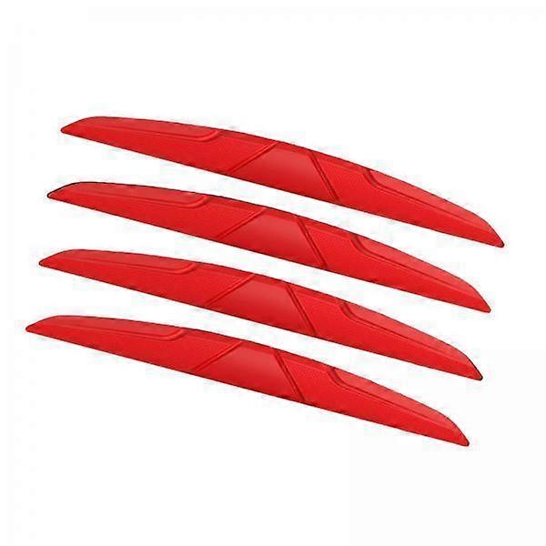 Set of 2x4 Car Protection Strips for Rearview Mirrors Red