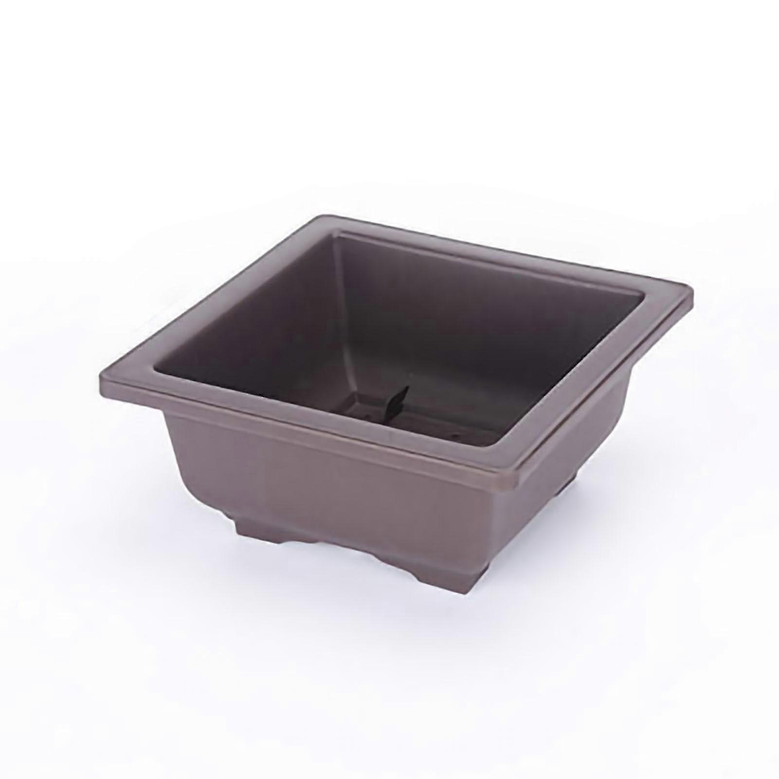 Spacious Succulent Planter with Drainage Features - Trendy Thick Pot with Tray for Stylish Home Decor Use