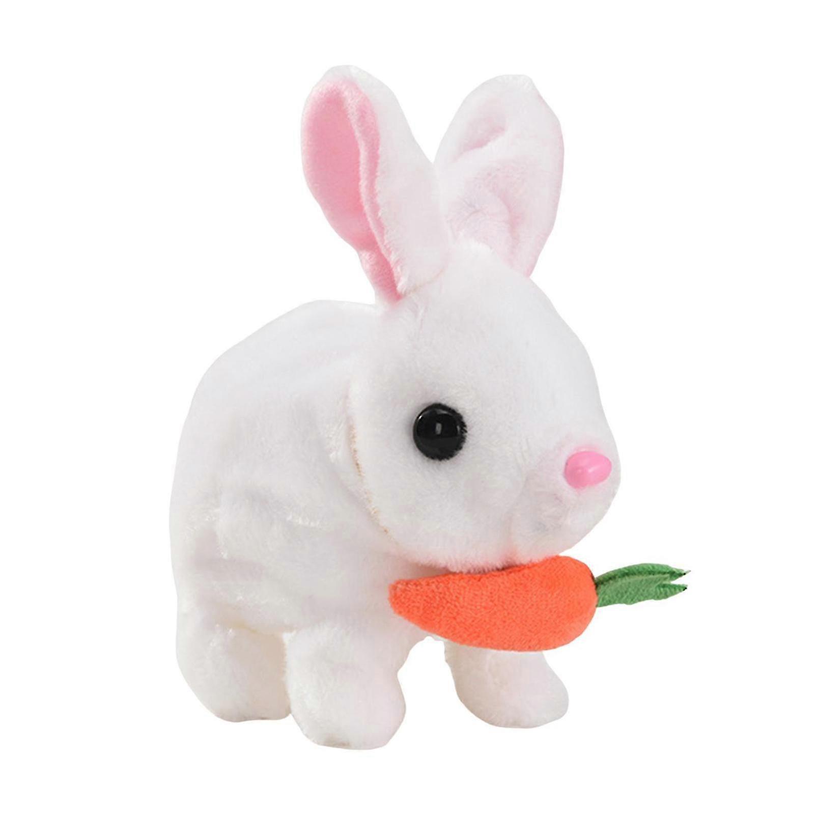 Bunby Realistic Talking Walking Bunny Toy, Easter Interactive Plush Robot Bunny