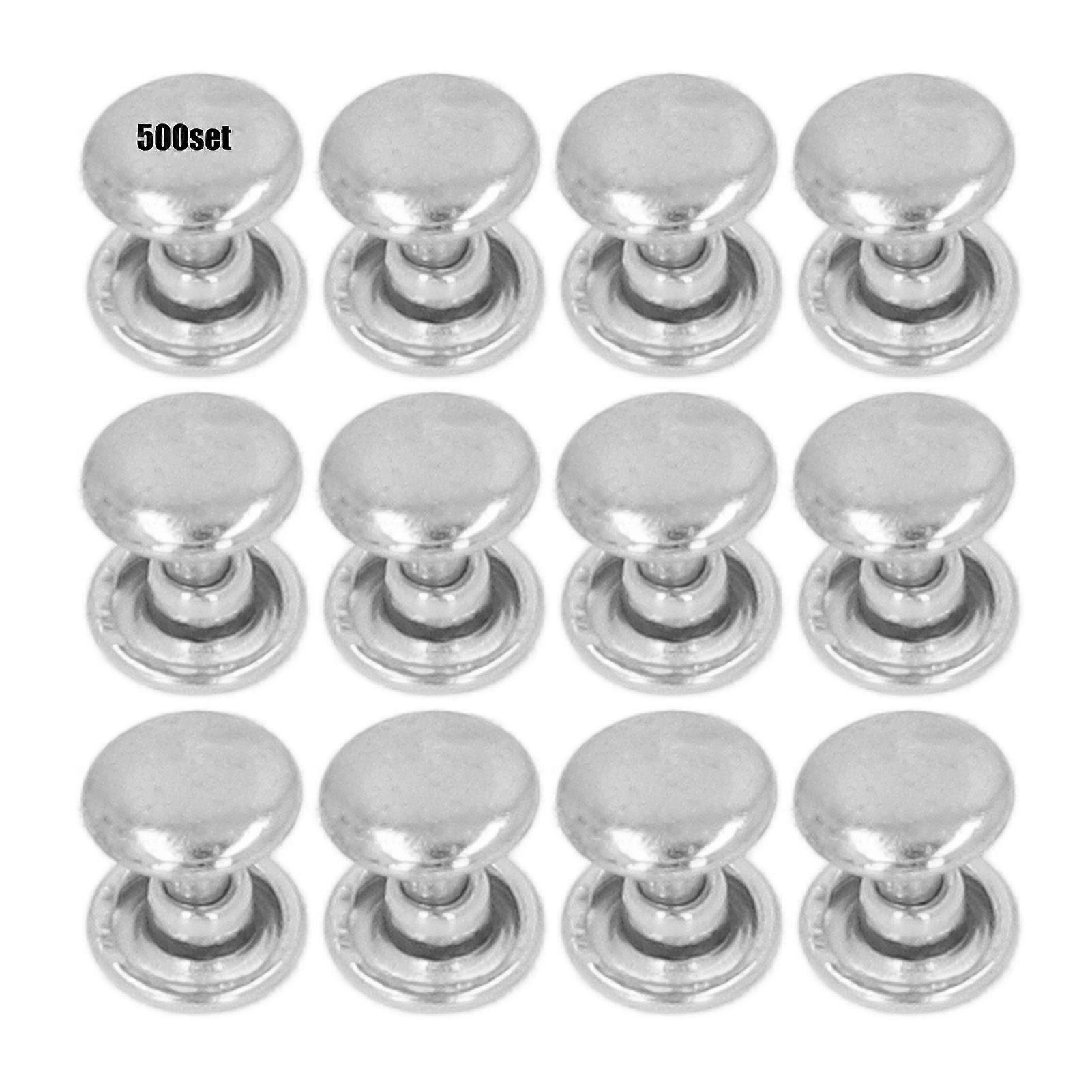 2025 Latest Model  500set Metal Studs Rivets 8mm DIY Iron Double Flat Uniform