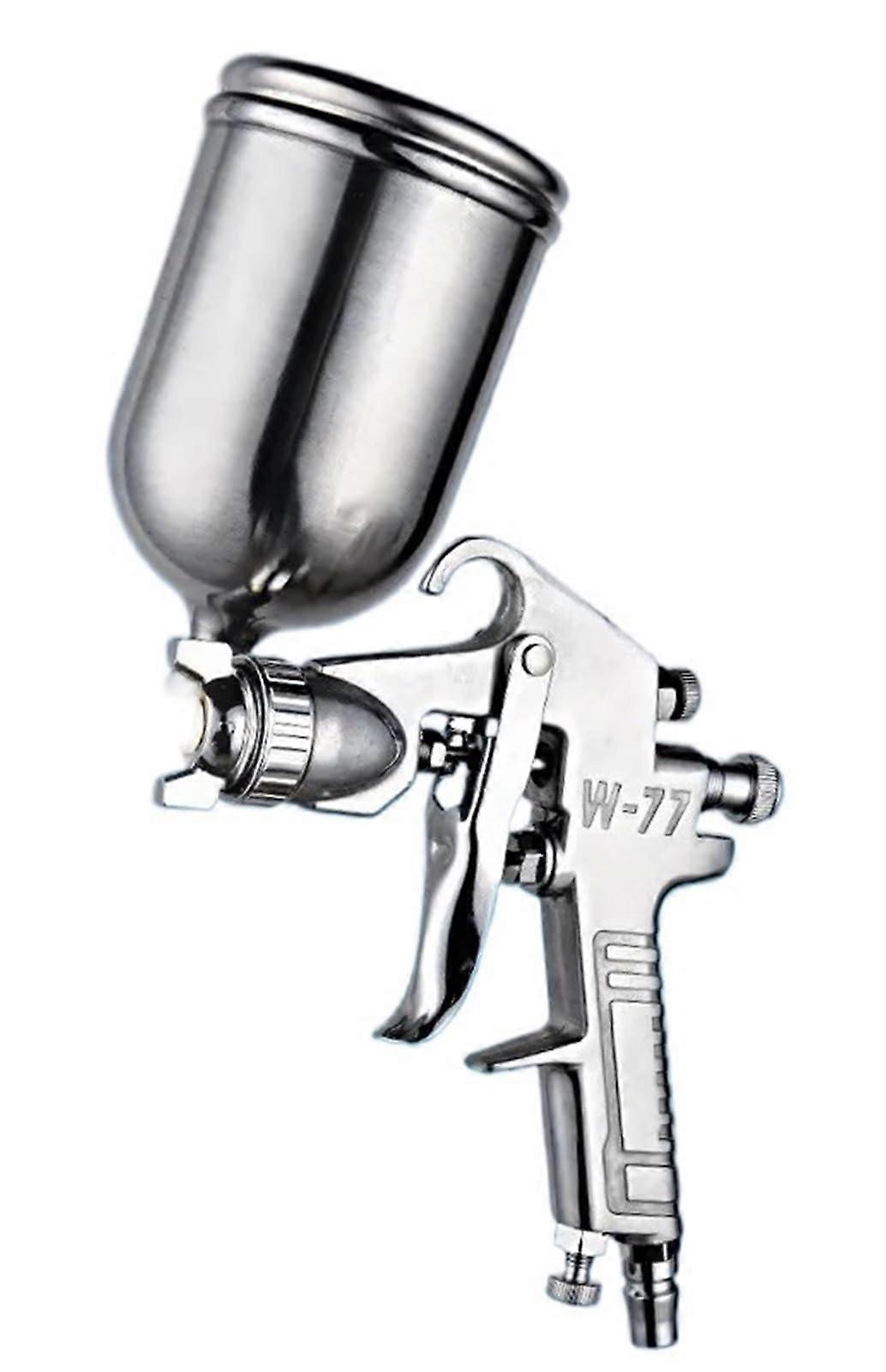 W77 Up and Down Pots Spray Household Spray Gun Pneumatic Tools Spray Painting Machine Aerodynamics(Upper jug4.0mm)