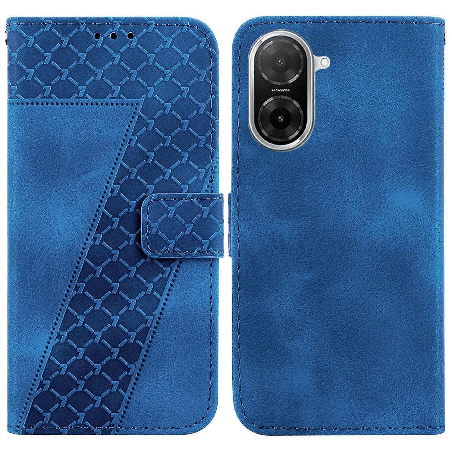 For Xiaomi Redmi A5 4G (171.7mm) Poco C71 4G Stand Case 7-Shaped Pattern Imprint Leather Phone Cover