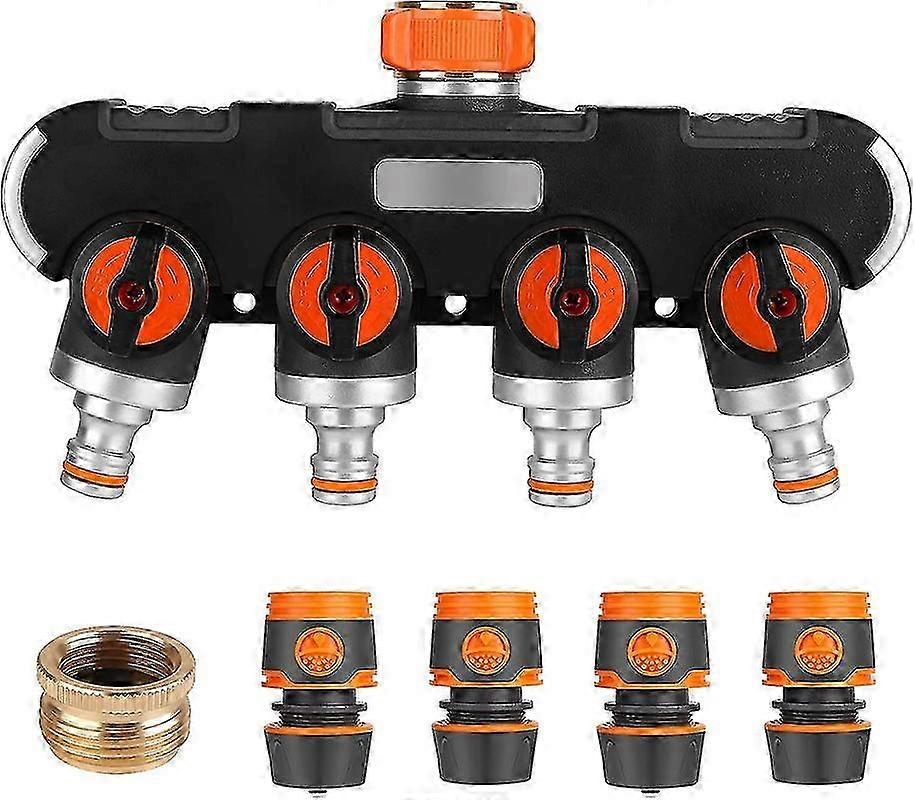 2025 Way Watering Distributor - 3/4" And 1/2" Water Distributor With Tap Valve For Simultaneously Connecting Two Devices, Adjustable Water Flow, Adapt