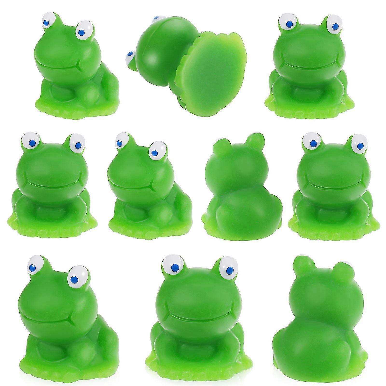 10pcs Tiny Resin Frogs Garden Mini Decorative Frogs Micro Moss Landscape Decorations