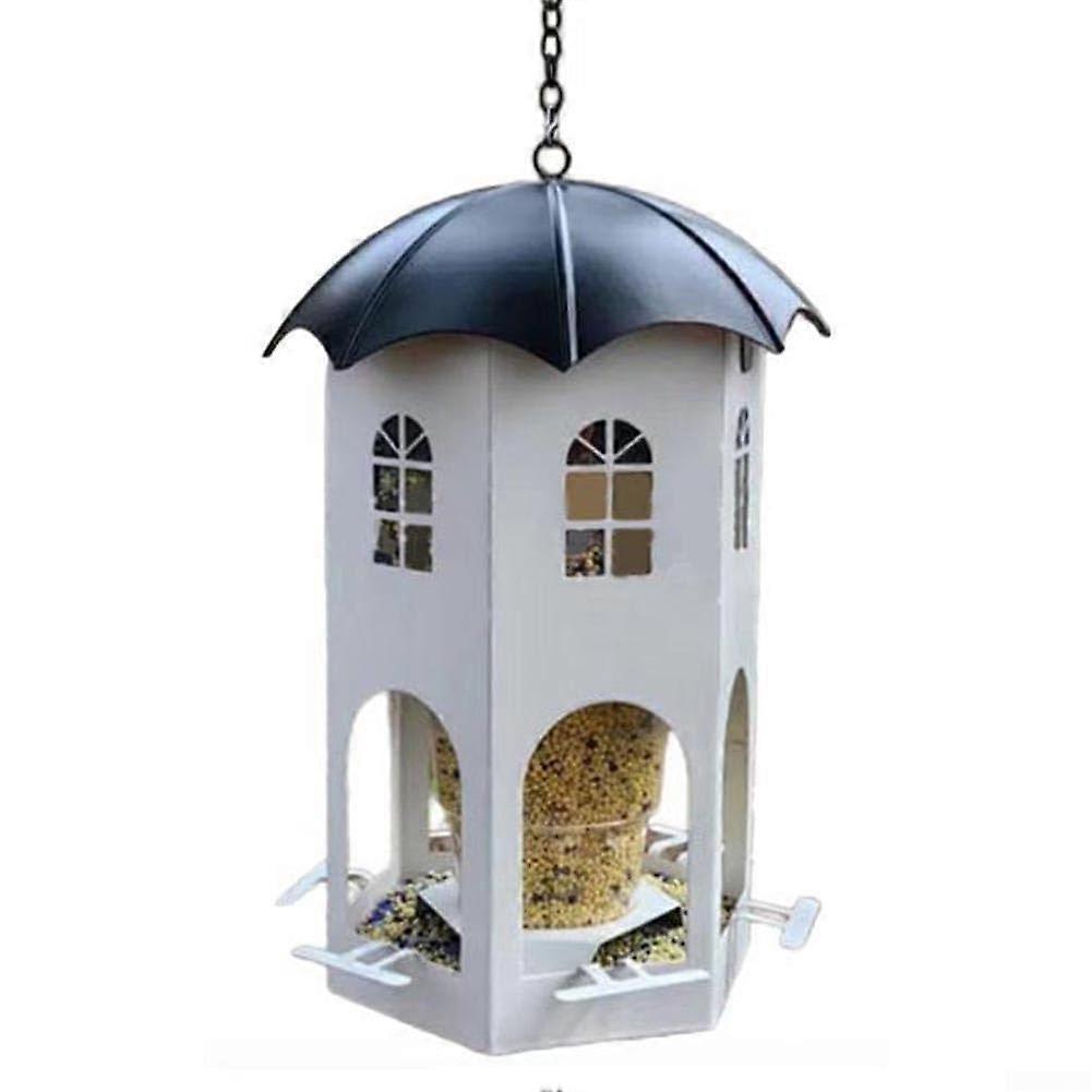 Wild bird feeder made of metal with large capacity, designed for easy cleaning and long durability