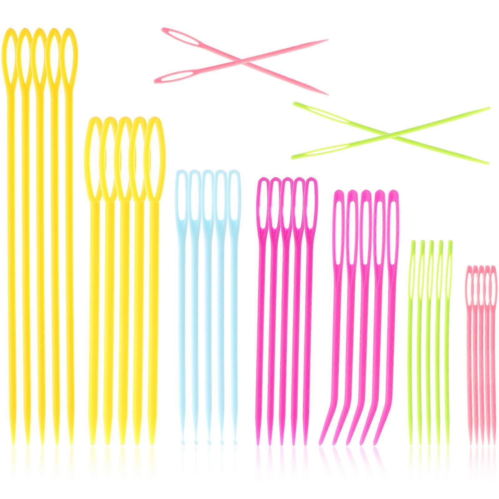 Yarn Knitting Needles Sewing Needles Set Hand Sewing Tools Assorted Color 15X0.6cm Multiple Combination Sets 1Set
