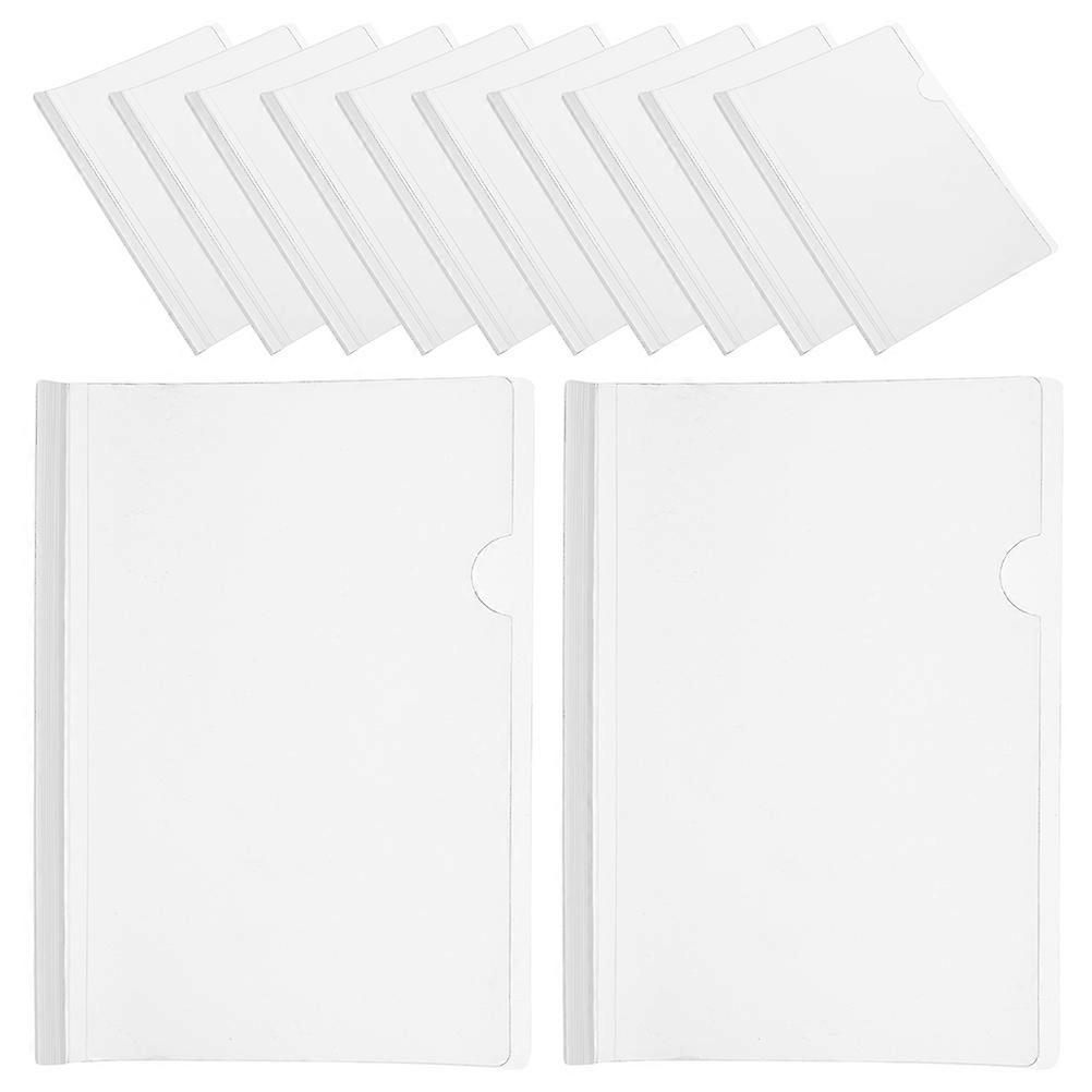 20 Pack Transparent Report Covers with Sliding Bar Clamps – Lightweight Document Binders for School, Office and Home Use – Easy to Organize File