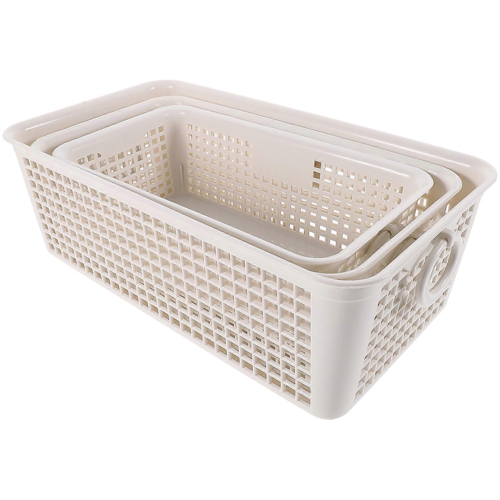 Organizing Storage Bin Rectangular PP Material Home Classroom Accessories 24X12.4X7.7CM 3Pcs