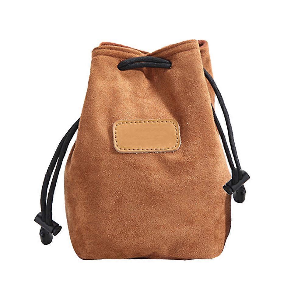Camera Insert Bag Polyester Material Square Shape Khaki 1Pcs