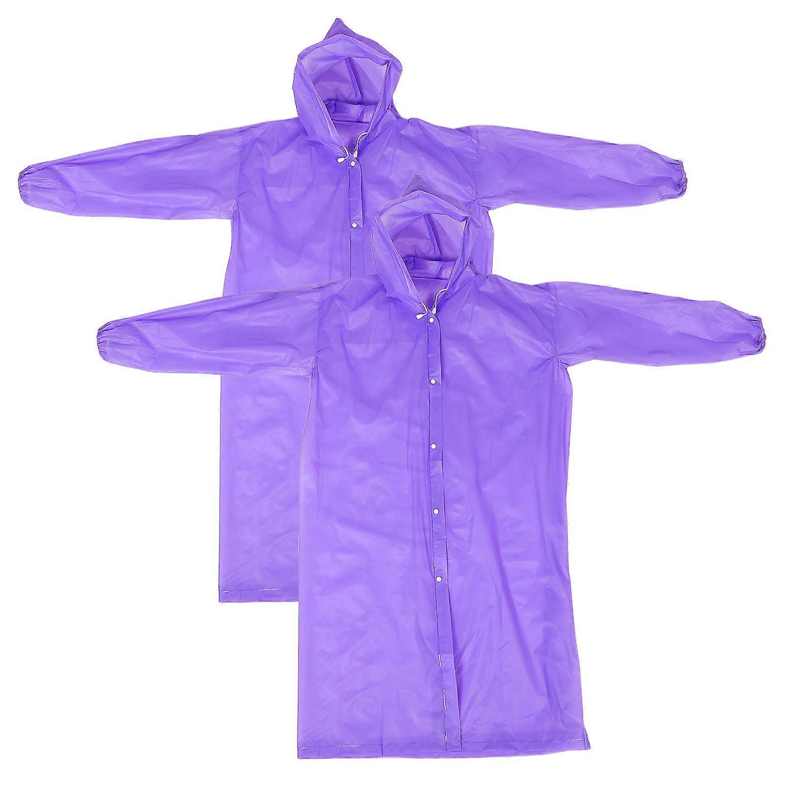 Emergency Protection Raincoat For Women And Men EVA Material Full Coverage One-Piece Design Practical For Outdoor 2Set