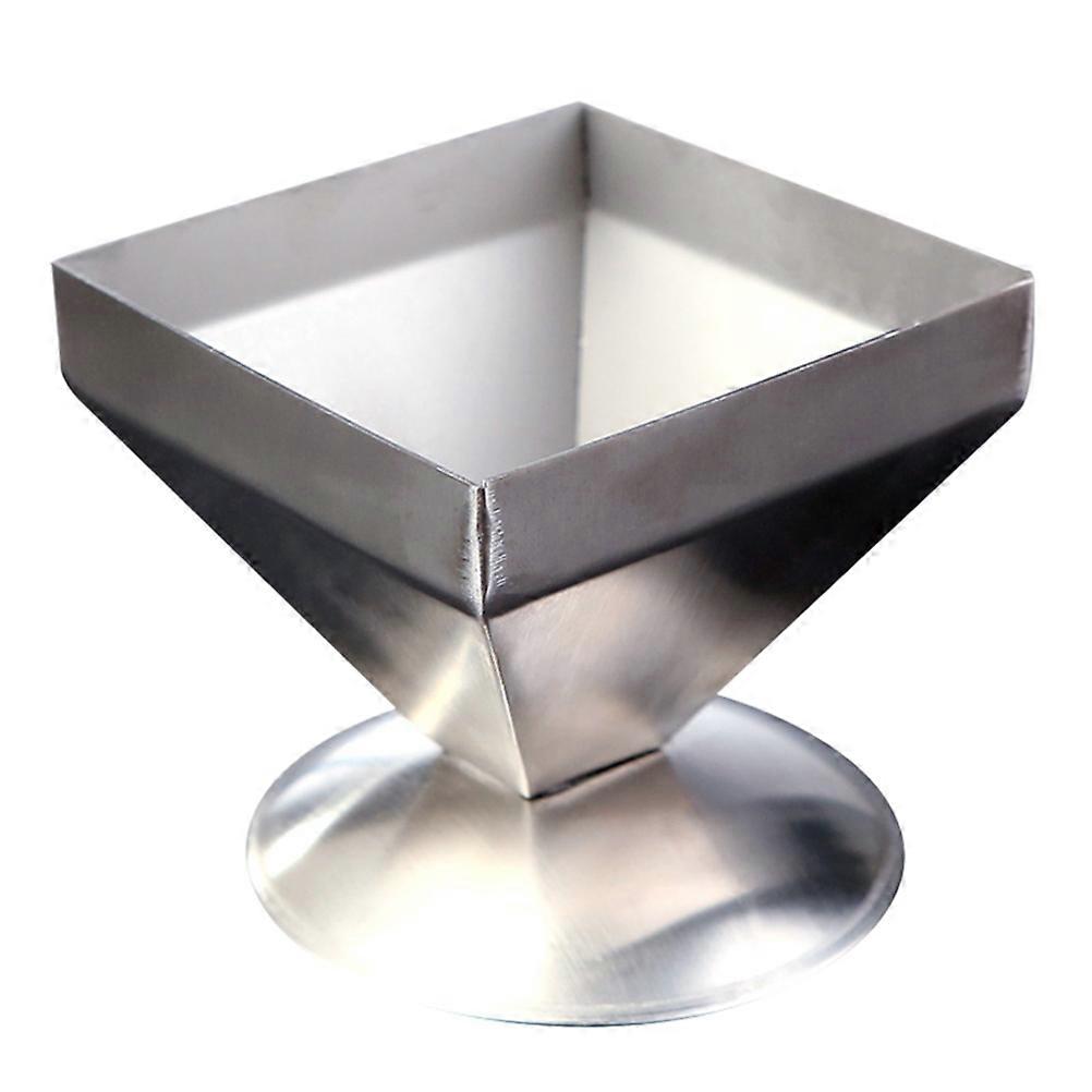 Meat Mold Quadrangle Tower Shape Dish Mold Practical Design for Food Preparation 11.00X11.00X11.00cm Culinary Use 1Pc