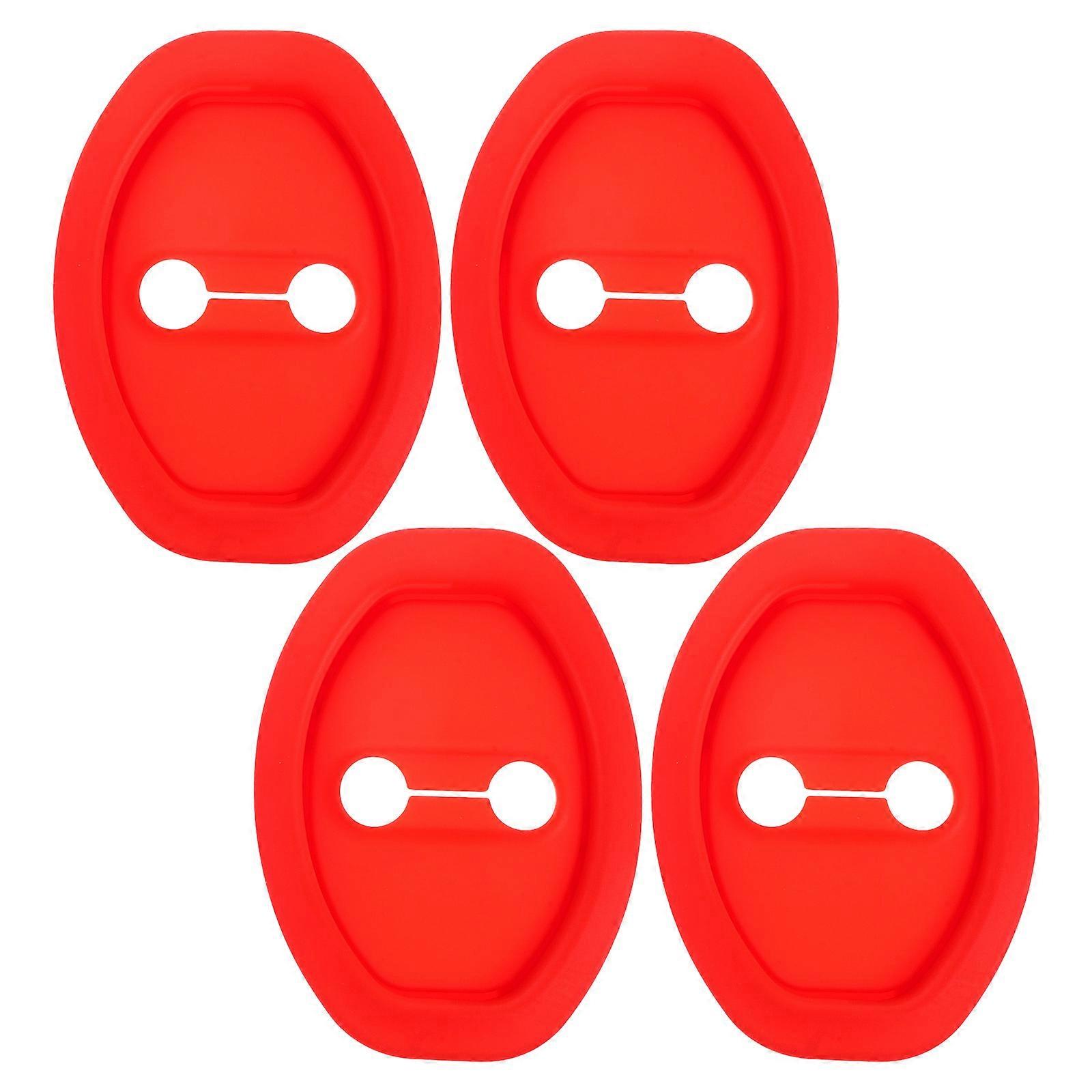 Silicone Door Lock Latch Covers   Shock Absorption, Noise Reduction & Scratch Prevention for Vehicle Doors   Easy Installation (4PCS)