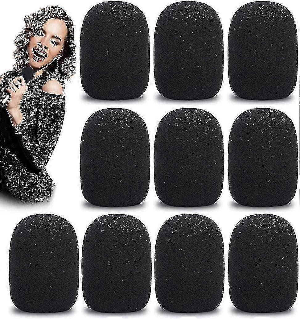 10 kusů mikrofonního čelního skla, pěnový ochranný kryt mikrofonu, opakovaně použitelný a omyvatelný, mikrofonní čelní sklo-YGWL